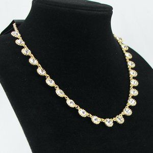 Kohls Metal Necklace Gold-tone 18" Rhinestones
